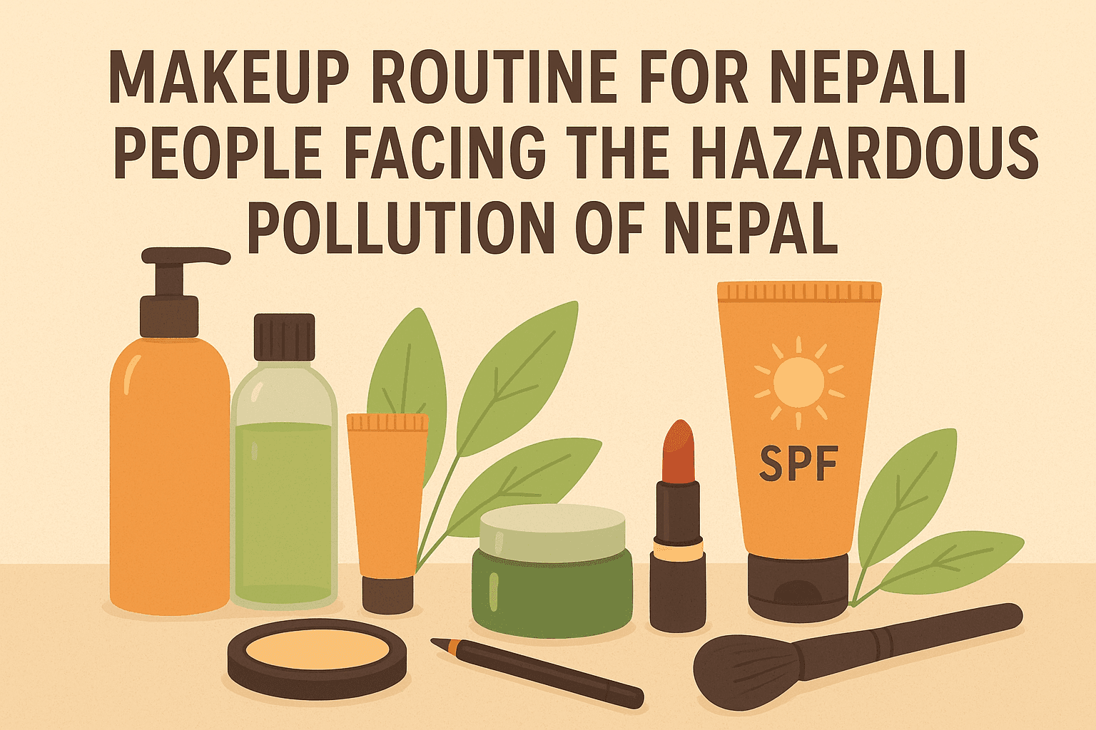 How to deal with Nepal Pollution: How to layer skin care & makeup to get protected from the polution?